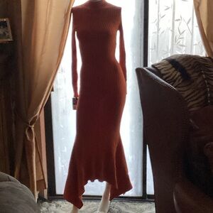 Hera Collection Terracotta Long Sleeve Dress